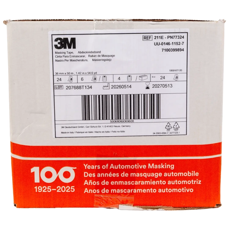 Taśma maskująca 3M pomarańczowa 77324, 211E, 36 mm x 50 m