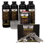 Raptor Zestaw 4 butelki Czarny natryskowy środek ochronny U RLB/S4 + pistolet U-POL