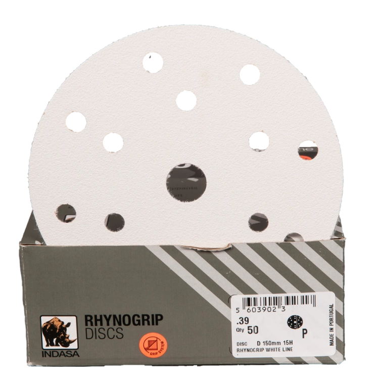 Indasa Krążki ścierne na rzep WHITE 150/15H P120 392324