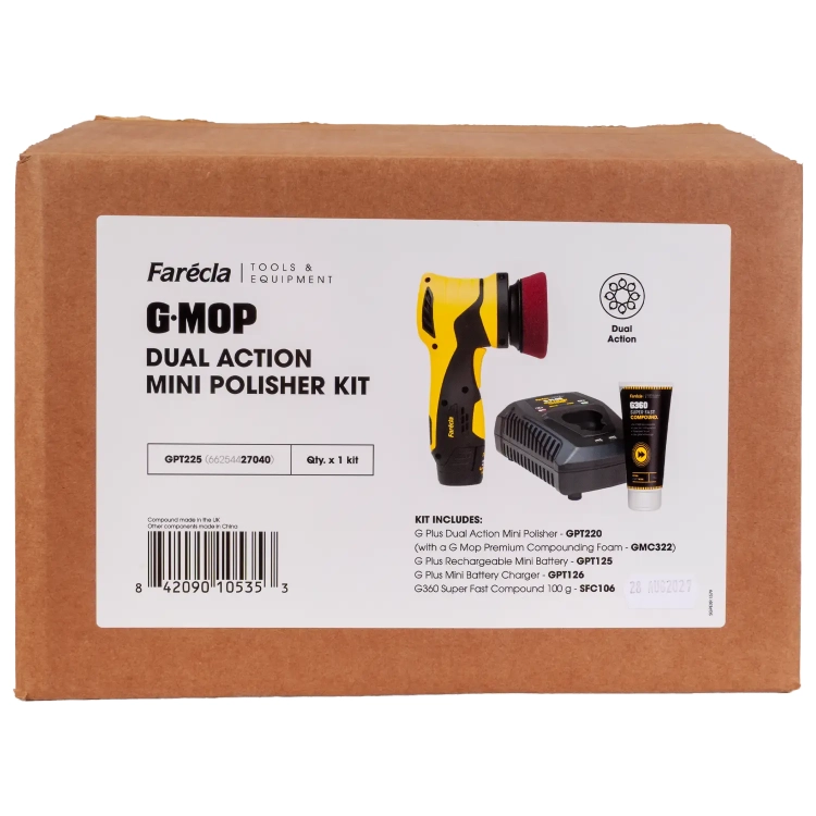 Zestaw z mini polerką akumulatorową DA G Plus Farecla 66254427040