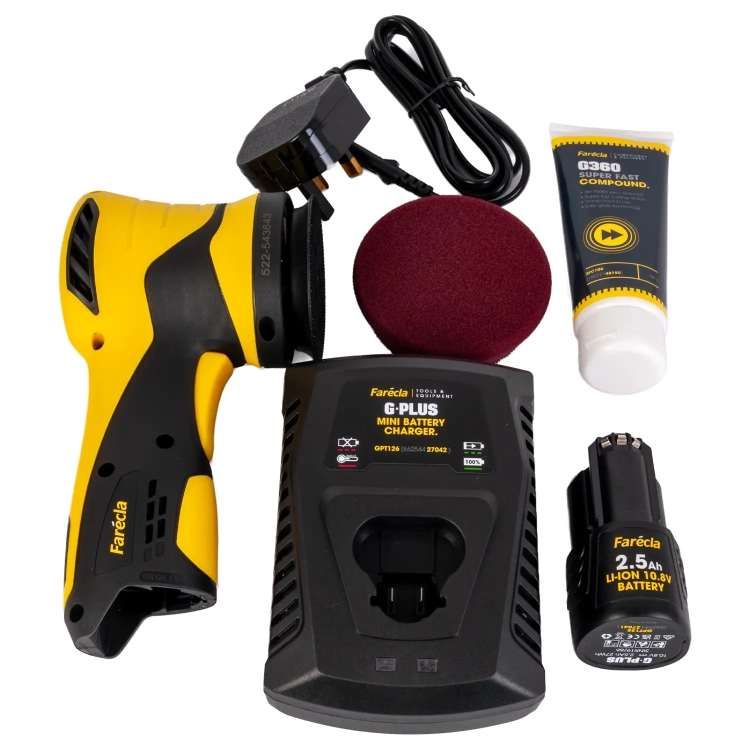 Zestaw z mini polerką akumulatorową DA G Plus Farecla 66254427040