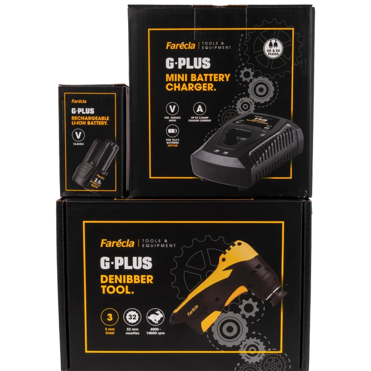 Zestaw z mini szlifierką akumulatorową G Plus Farecla 66254427054