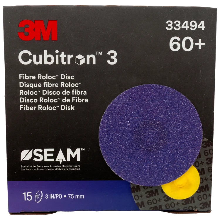 Krążek fibrowy CUBITRON III Roloc 75 mm 60+ 3M 33494