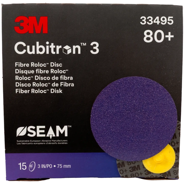 Krążek fibrowy CUBITRON III Roloc 75 mm 80+ 3M 33495