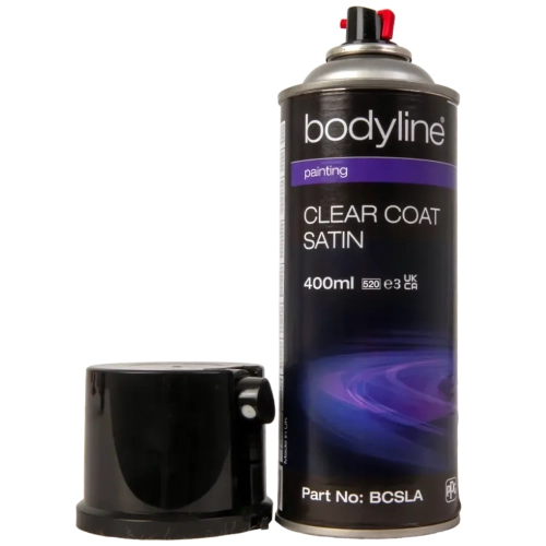 Lakier bezbarwny satynowy w sprayu 400 ml Bodyline BCSLA