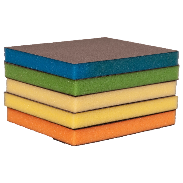 Indasa Gąbka ścierna dwustronna 98x120x13 Super Fine (zielona)