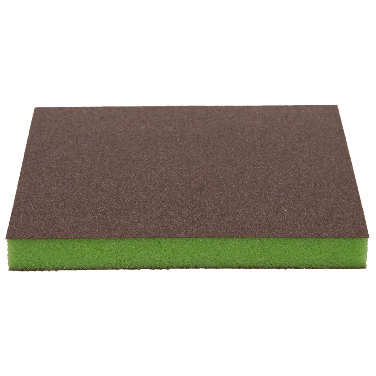 Indasa Gąbka ścierna dwustronna 98x120x13 Super Fine (zielona)