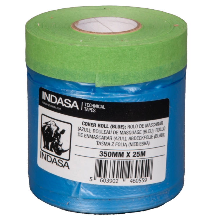 Folia maskująca z taśmą 350 mm x 25 m Indasa 449585