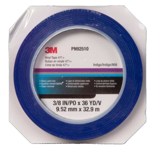 Taśma maskująca cienkoliniowa winylowa 9,52mm x 32,9m niebieska 3M 02510+