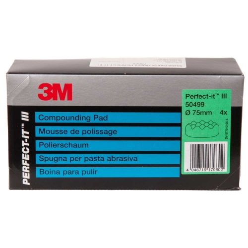 Gąbka polerska zielona karbowana 75 mm 3M Perfect-It 50499