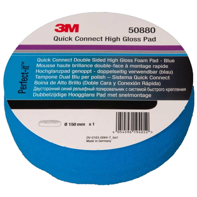 3M 50880 Dwustronna gąbka polerska niebieska 150mm
