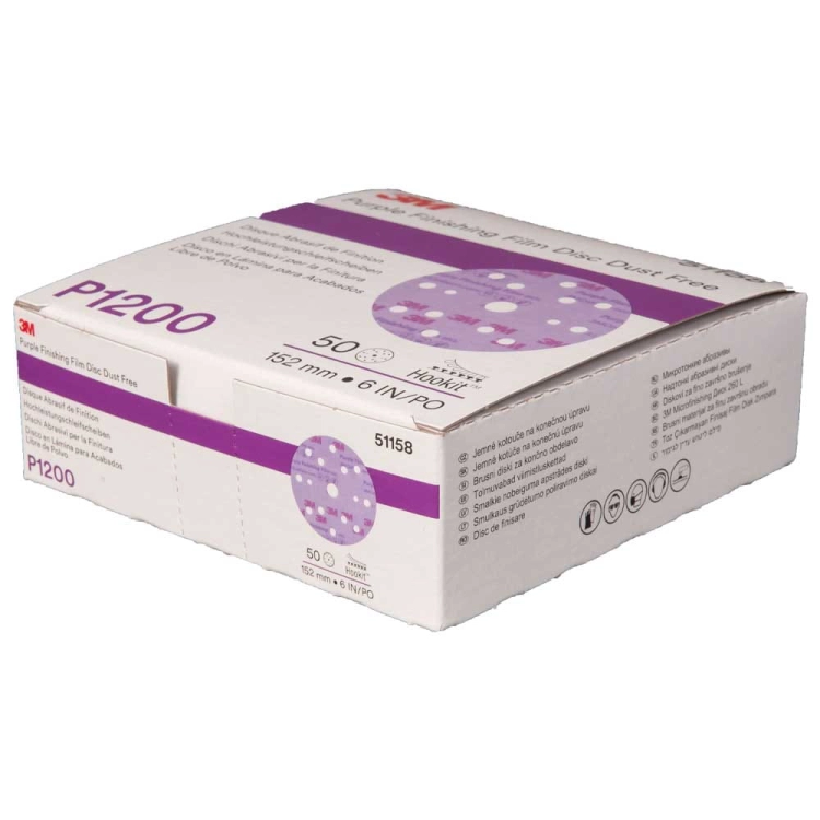 Krążek ścierny na rzep P1200 150 mm 15 otworów 3M 51158 260L