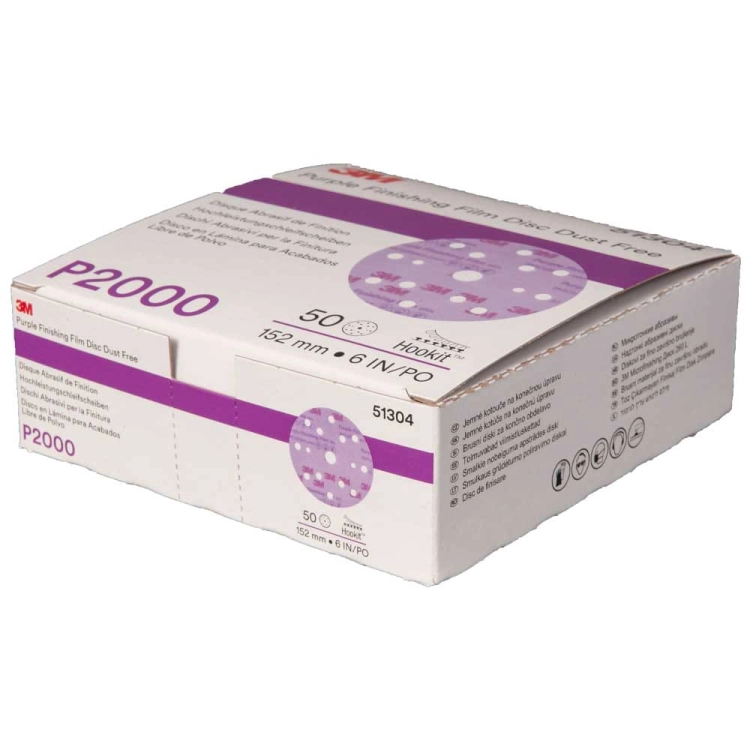 3M 51304 Krążki ścierne na rzep 260L P2000/15H