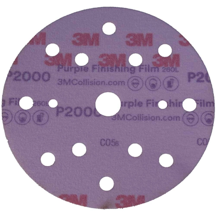 3M 51304 Krążki ścierne na rzep 260L P2000/15H