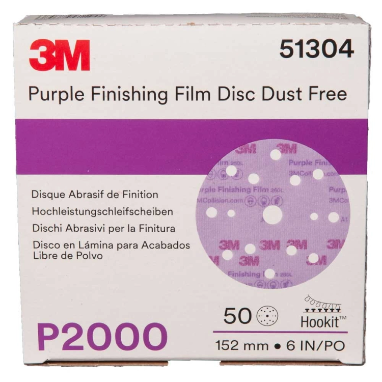 3M 51304 Krążki ścierne na rzep 260L P2000/15H