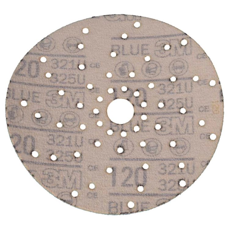 Krążki ścierne wielootworowe 150 mm P120 3M Hookit Blue 325U 51373
