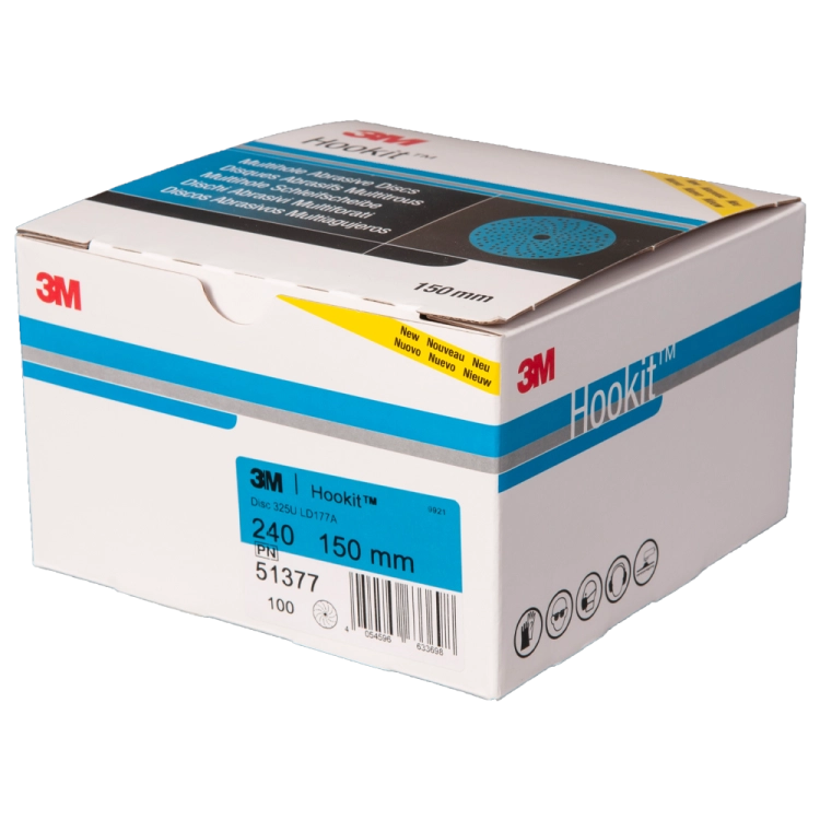 Krążek ścierny wielootworowy na rzep 150 mm P280 3M Hookit 325U Blue