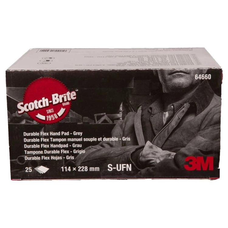 Włóknina ścierna szara Ultra Fine 114 x 228 mm 3M Scotch-Brite 64660