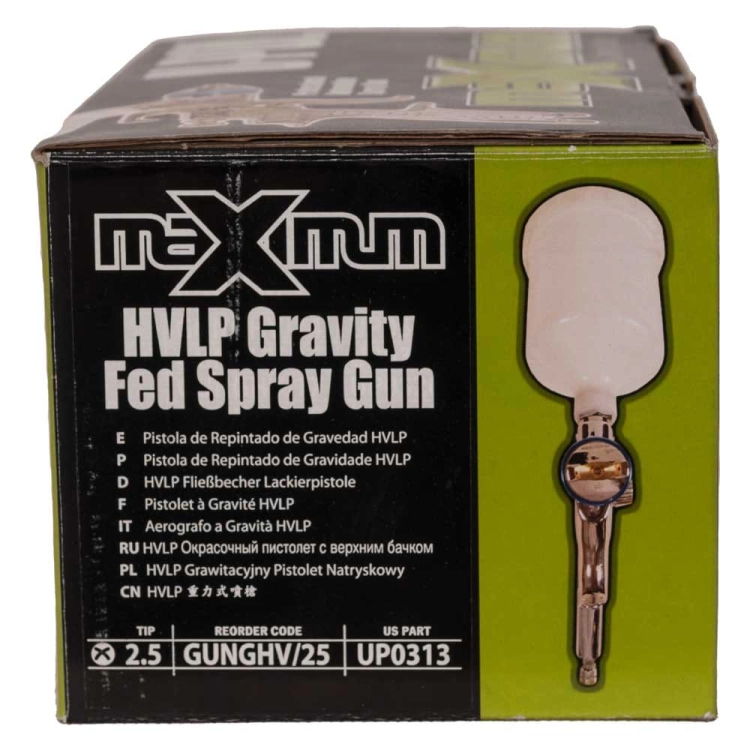 Grawitacyjny pistolet natryskowy HVLP 2,5 mm U-POL UP0313 GUNGHV/2,5