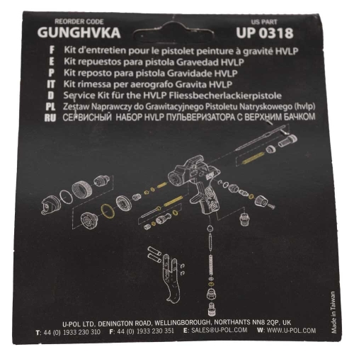 U POL Zestaw naprawczy do pistoletu natryskowego HVLP UP0318