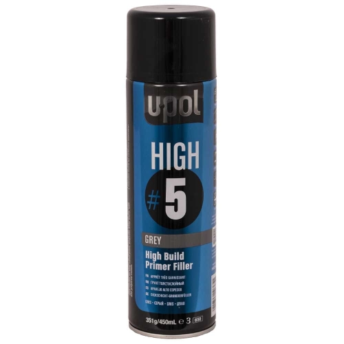 Podkład grubowarstwowy szary spray 450 ml U-POL HIGH5 /AL UP0791V