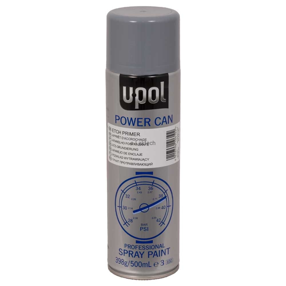 Podkład wytrawiający ciemnoszary spray 500 ml U-POL Power Can ETCH PCEP/AL