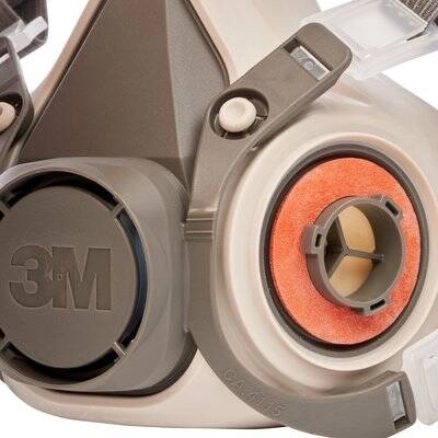 3M 6200 Półmaska ochronna lakiernicza, maska wielokrotnego użytku, rozmiar: M średni