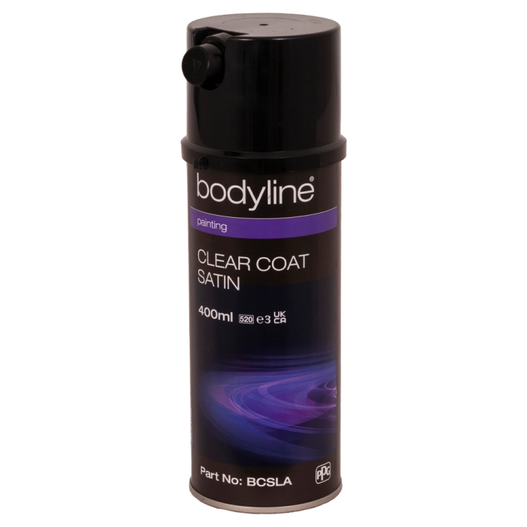 Lakier bezbarwny satynowy w sprayu 400 ml Bodyline BCSLA
