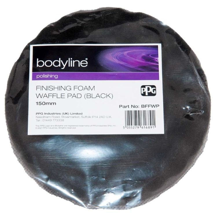 Gąbka polerska wykończeniowa czarna 150 mm Bodyline BFFWP