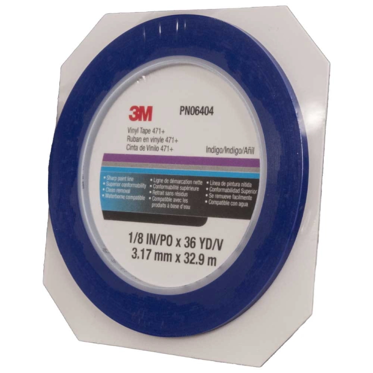 3M 06404+ Taśma maskująca winylowa 3,1mm x 33m niebieska