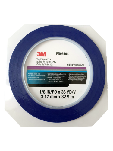 Taśma maskująca winylowa 3,1 mm x 33 m niebieska Vinyl Tape 3M 06404