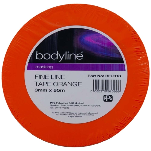 Bodyline Taśma odcinająca pomarańczowa 6mm x 55m  BFLTO6