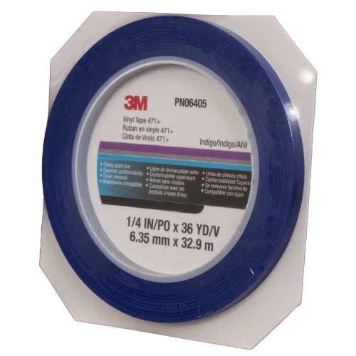 Taśma maskująca winylowa 6,3 mm x 33 m indygo Vinyl Tape 3M 06405