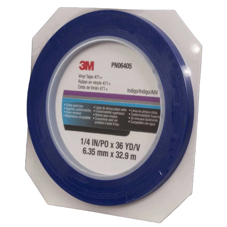 3M 06405+ Taśma maskująca winylowa  6,3mm x 33m indygo