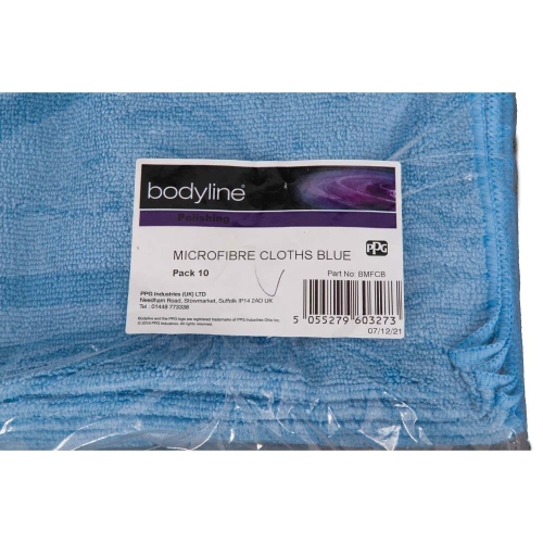 Ściereczki z mikrofibry niebieskie 10 szt. Bodyline BDPBMFCB