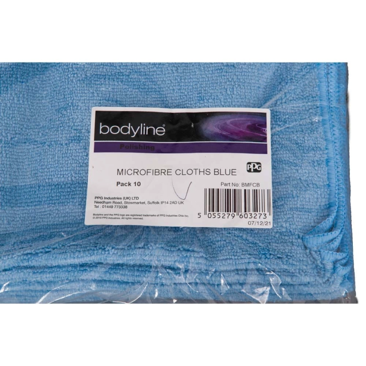 Ściereczki z mikrofibry niebieskie 10 szt. Bodyline BDPBMFCB