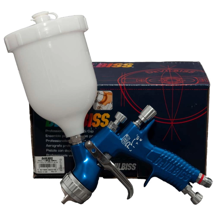 Pistolet lakierniczy GTi PRO LITE HVLP 1,2 mm HV25 niebieski DeVilbiss