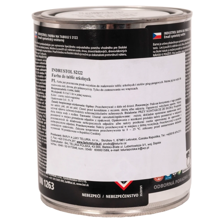 BL-S2122 INDUSTROL farba tablicowa czarna
Emalia syntetyczna do tablic szkolnych