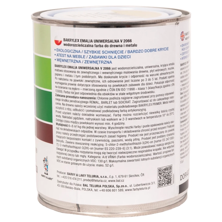 BL-V2066_0610 BAKRYLEX emalia matowa kość słoniowa
