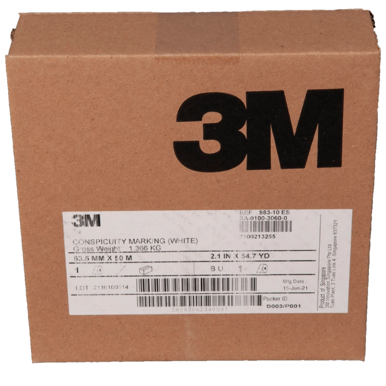 3M 983-10 Taśma konturowa biała 55/50m