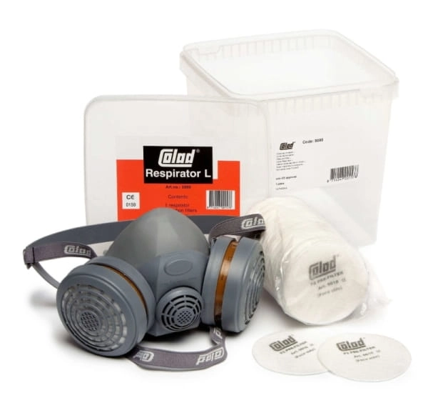 Półmaska lakiernicza, 2filtry węglowe, 10 filtrów wstępnych