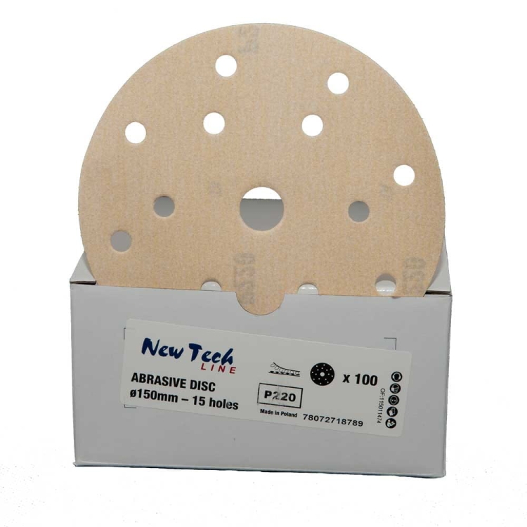 Krążki ścierne New Tech Line P220 15H średnica 150 mm