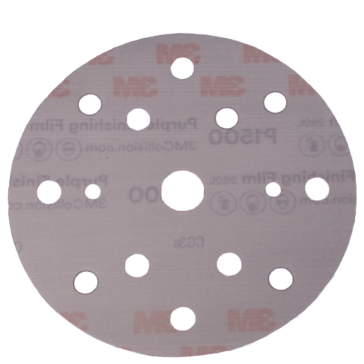 Krążki ścierne na rzep 150 mm P1500 15 otworów 3M Hookit 260L 51154