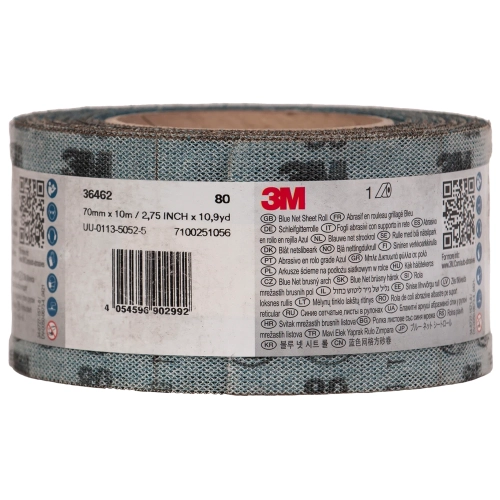 Pas ścierny na siatce Blue II 70mm x 10m