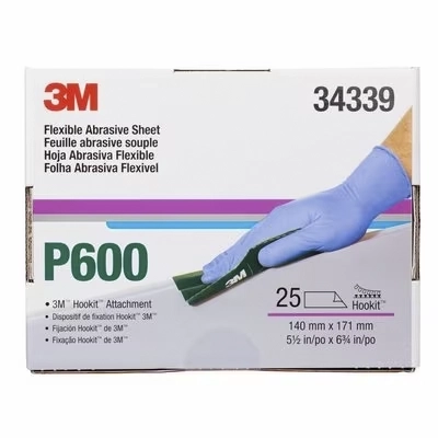 Elastyczny arkusz ścierny do szlifowania ręcznego Hookit™ P600 3M 34339