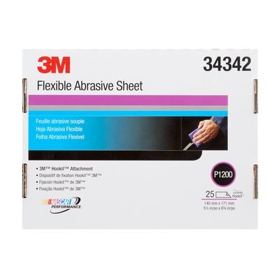3M 34342 Elastyczny arkusz do szlifowania ręcznego Hookit™ P1200