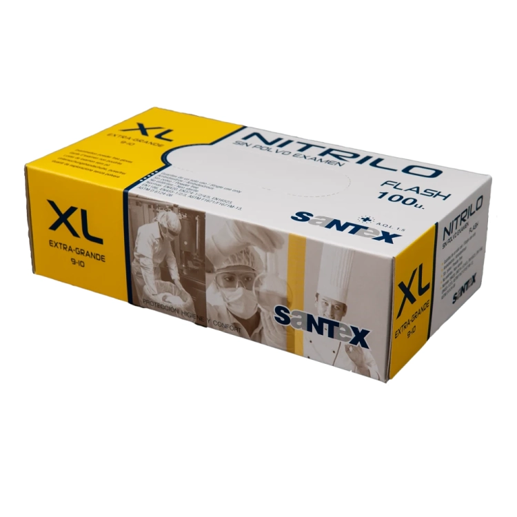 Rękawiczki nitrylowe niebieskie rozmiar XL