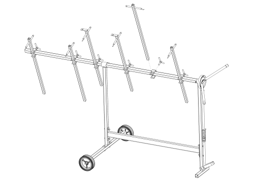 Obrotowy stojak lakierniczy