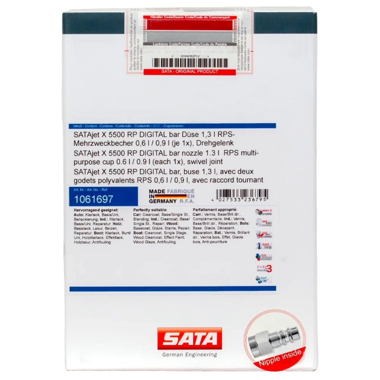 Pistolet lakierniczy SATAjet X 5500 RP DIGITAL 1,3 I RPS 1061697
