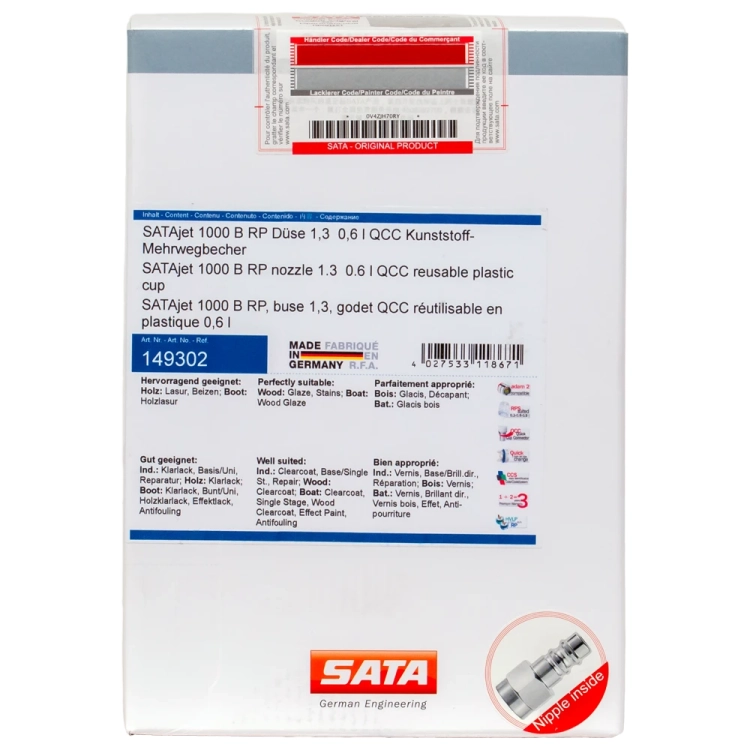 Pistolet lakierniczy SATAjet 1000 B RP 1,3 149302